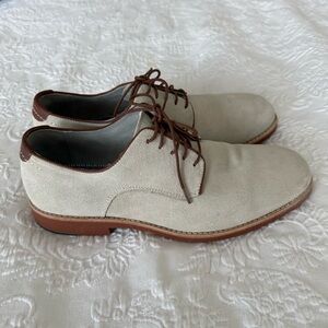 Johnston & Murphy Men's Grey Suede Lace-Up Oxford Shoes size 9.5
